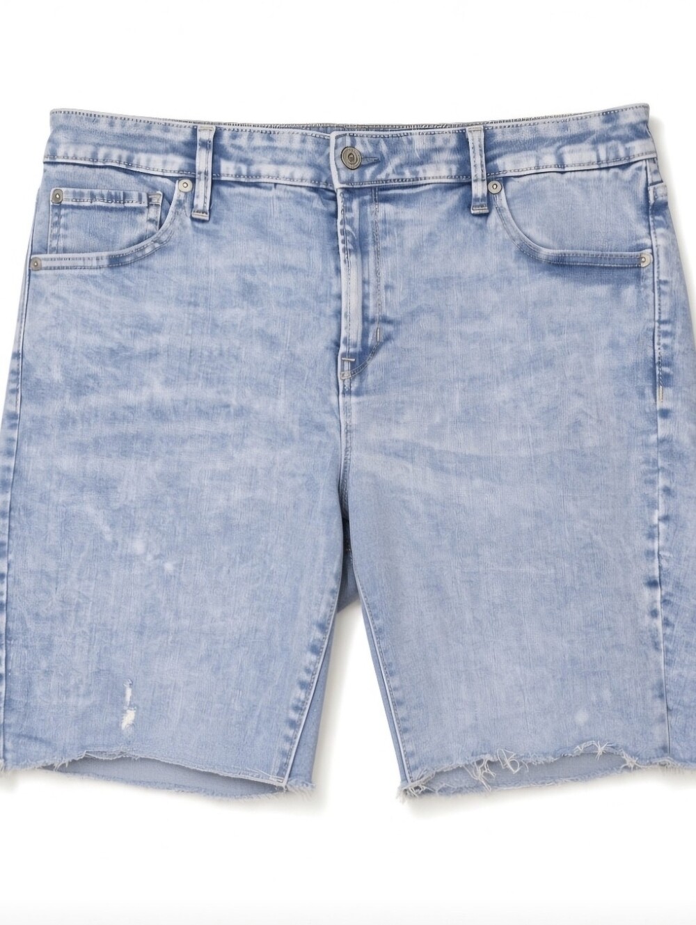GAP Denim Shorts Light Acid Wash High Rise Raw Hem Distressed Women's Size 18
